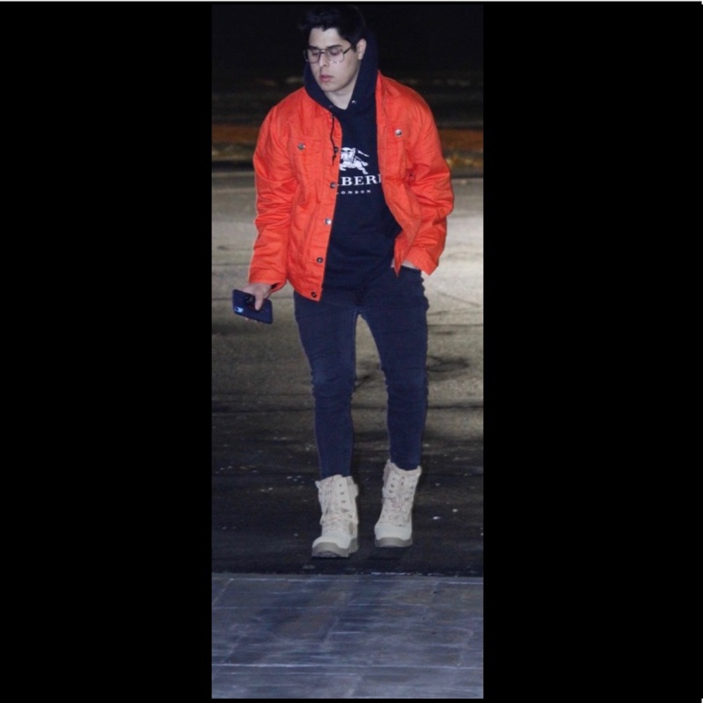 SOLD Men’s and Woman’s Orange Denim Jacket